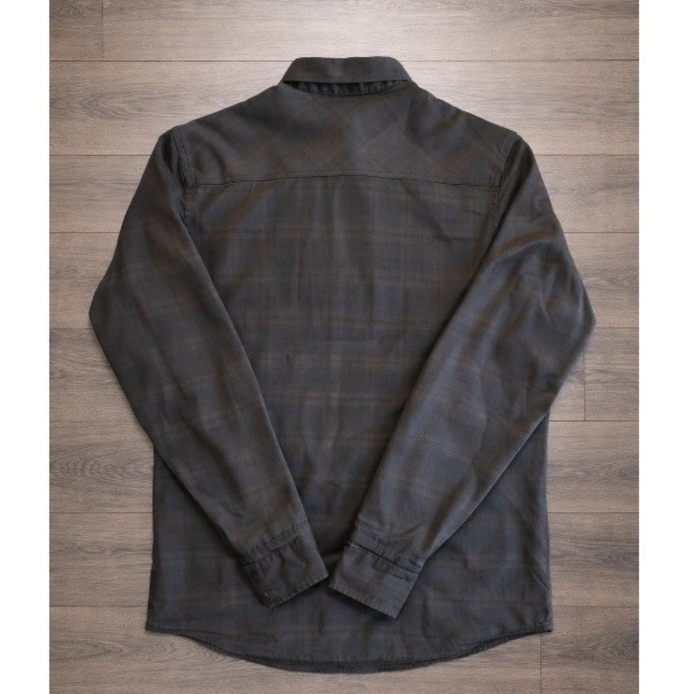 Rusty Men's Large Grey Plaid Long Sleeve Button Down Fleece lined Shirt Jacket - Picture 2 of 12